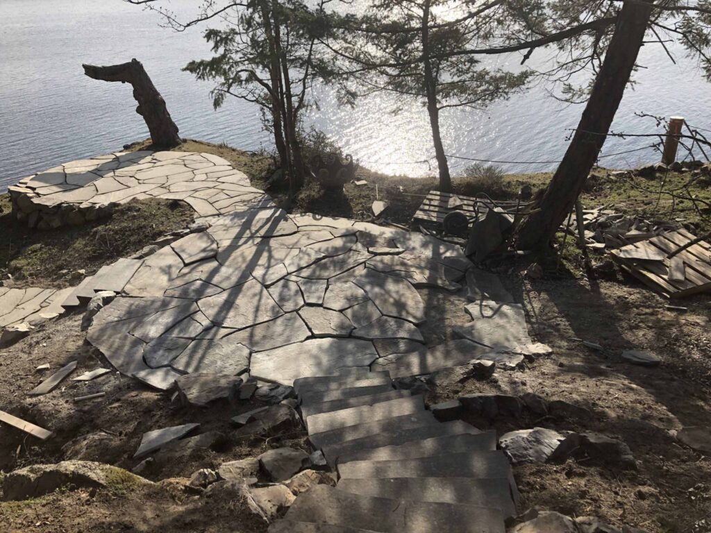 IMG_0657-scaled Landscaping example: View of stone stairs and pathway, looking towards the water