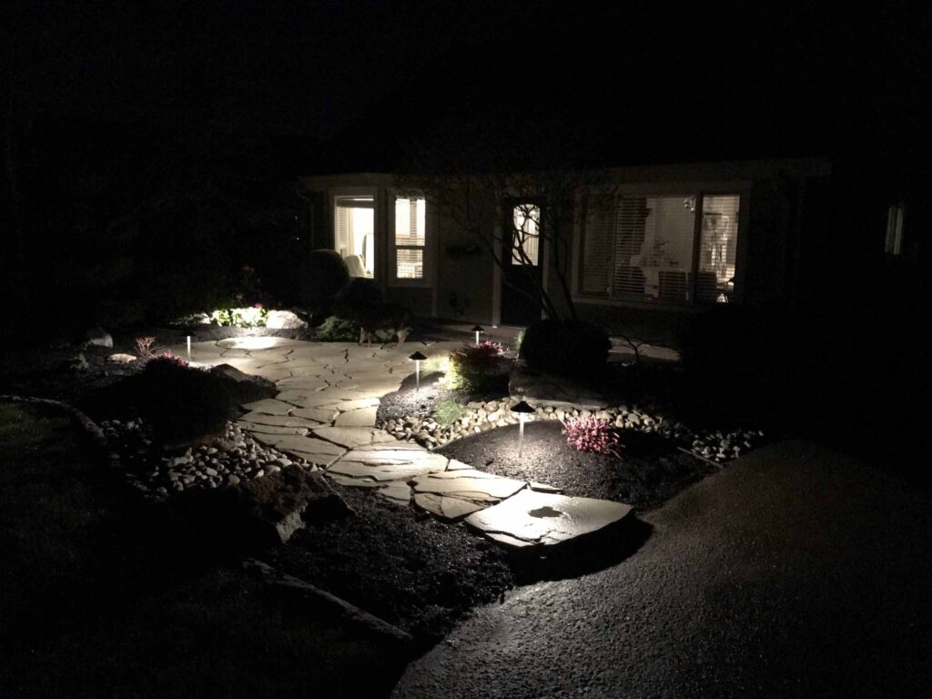 IMG_2933-scaled Landscaping example: stone pathway illuminated at night