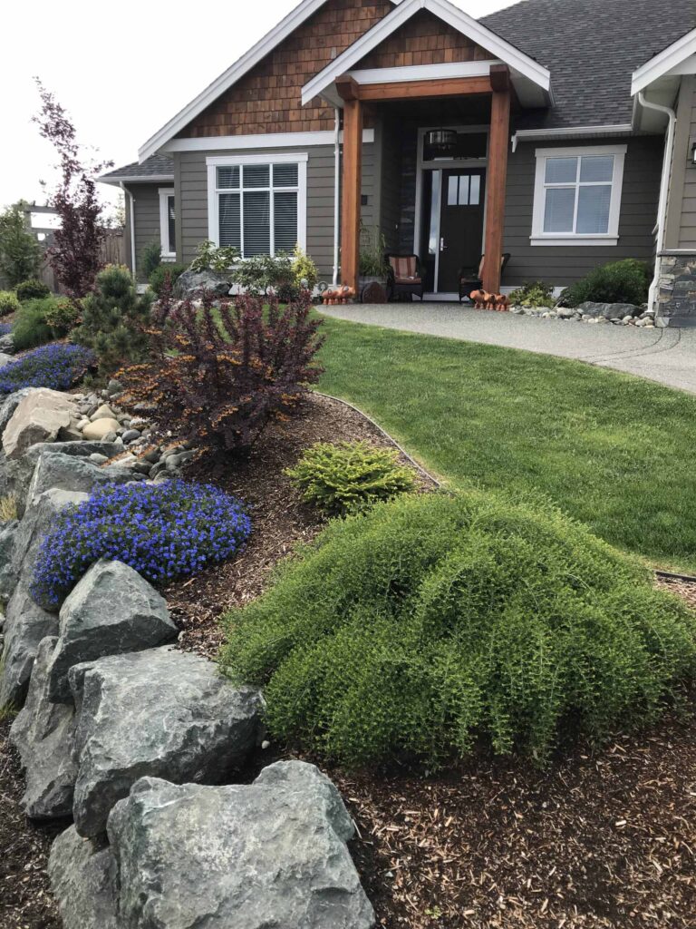 IMG_3032-scaled Landscaping example: front of home, view from above the stone retaining wall